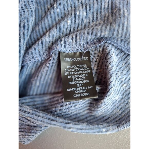 Pure Essence Women Tunic Top SP Blue Sleeveless Button Front Cowl Neck Lagenlook - Picture 4 of 7